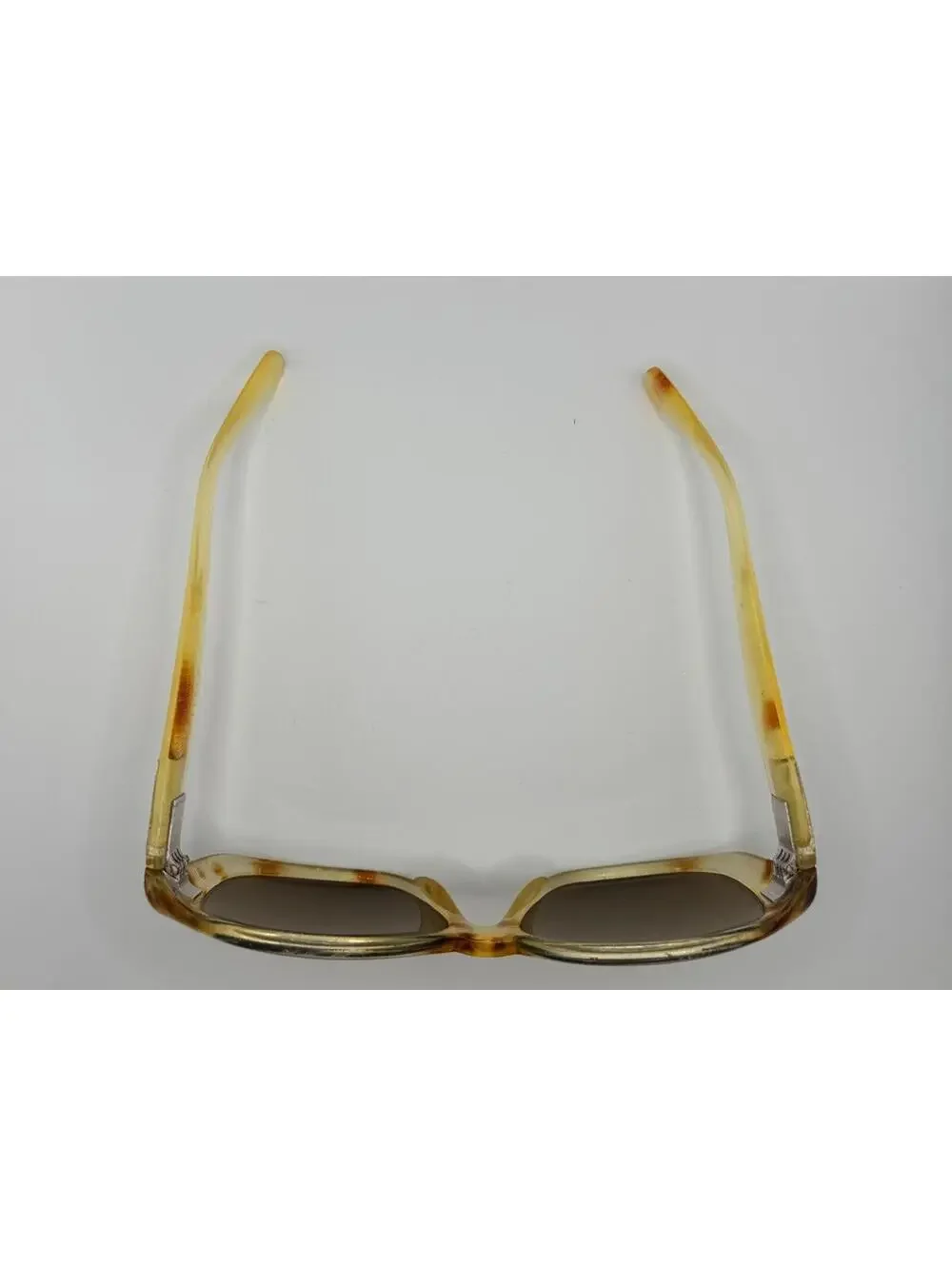 Vintage Oversized Marbled Sunglasses Cream Brown Retro Mod Italy 1970s‎ Style